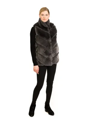 Reversible Rex Rabbit Down Vest