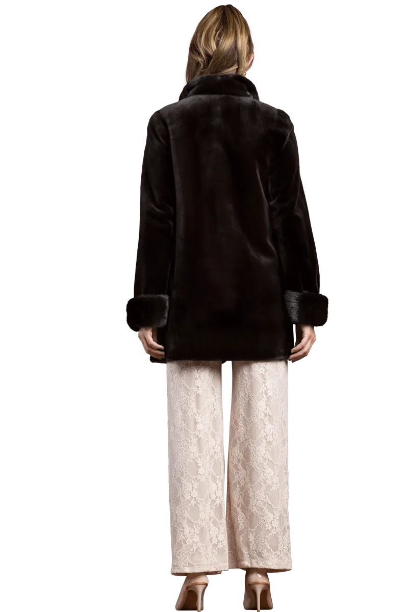 Reversible Sheared & Long Haired Mink Fur Jacket