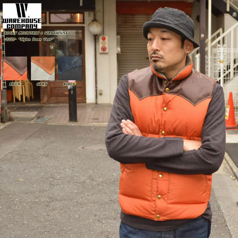 ROCKY MOUNTAIN × WAREHOUSE "2221" NYLON DOWN VEST