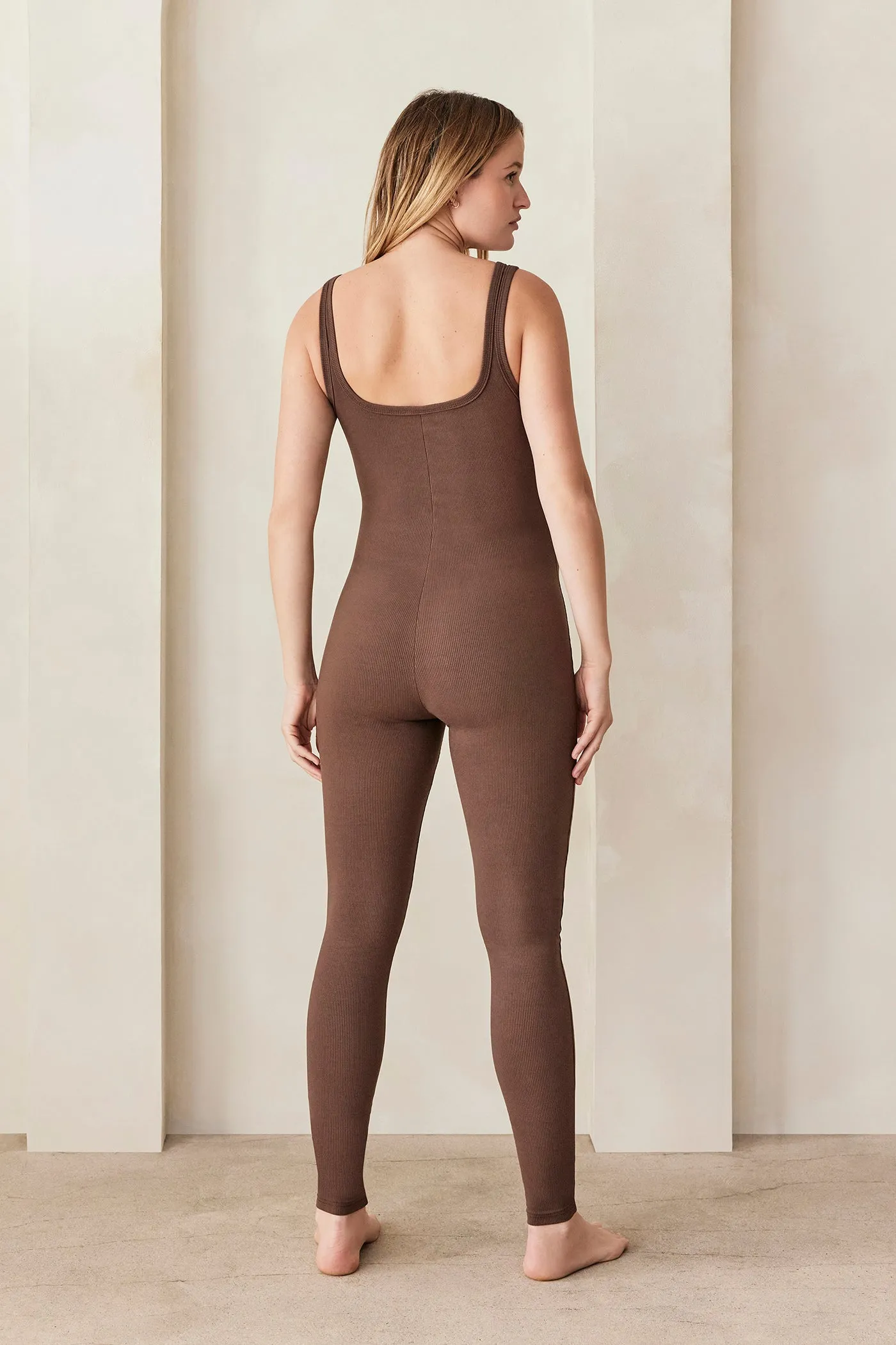 Sculpting Rib Wide Strap Unitard