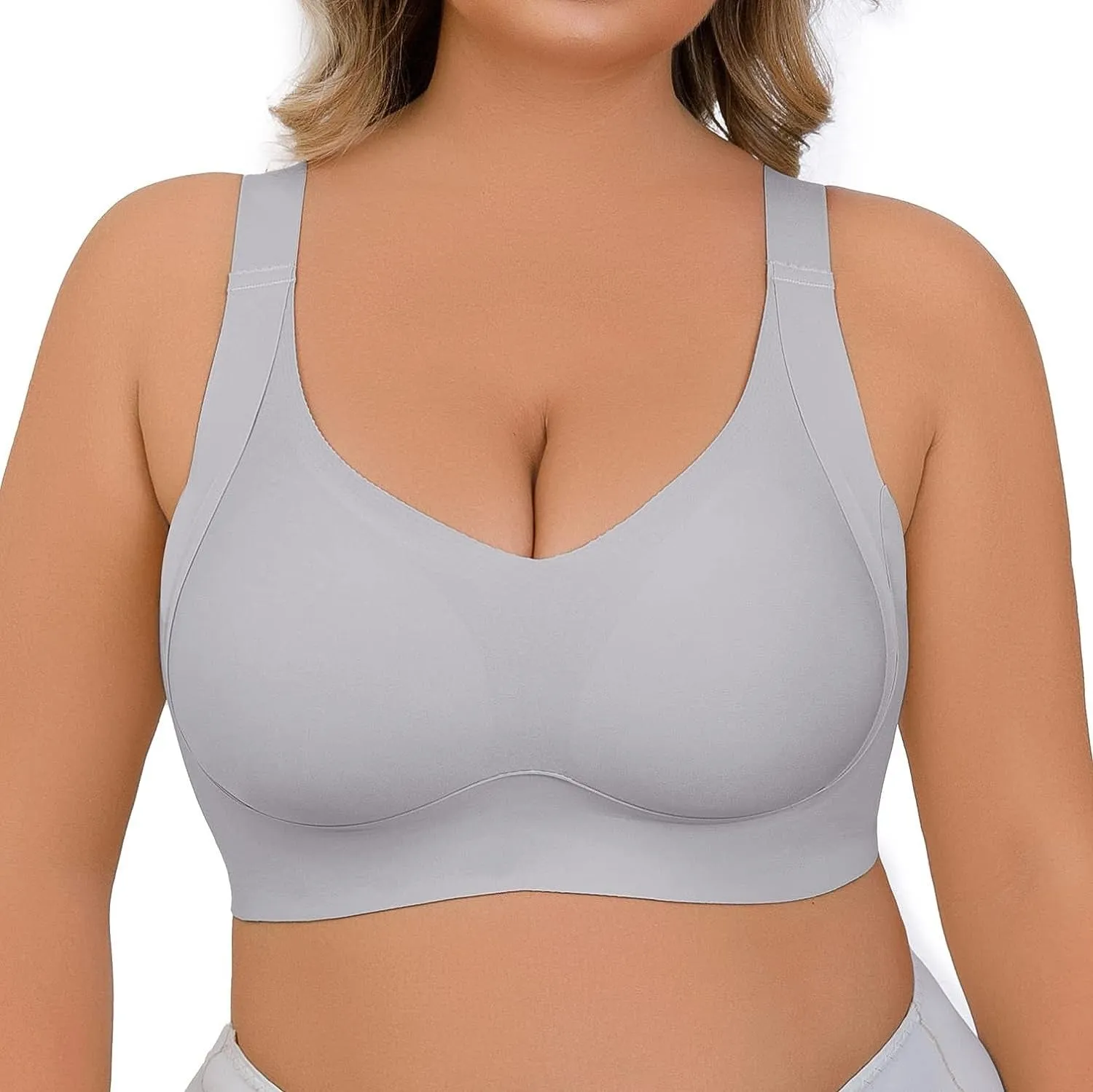 Shecurve®-Daily Comfort Wireless Shaper Bra-BLACK GREY SKIN