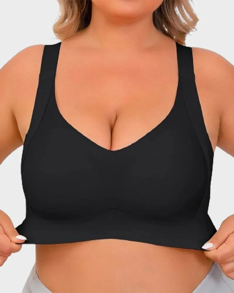 Shecurve®-Daily Comfort Wireless Shaper Bra-BLACK GREY SKIN