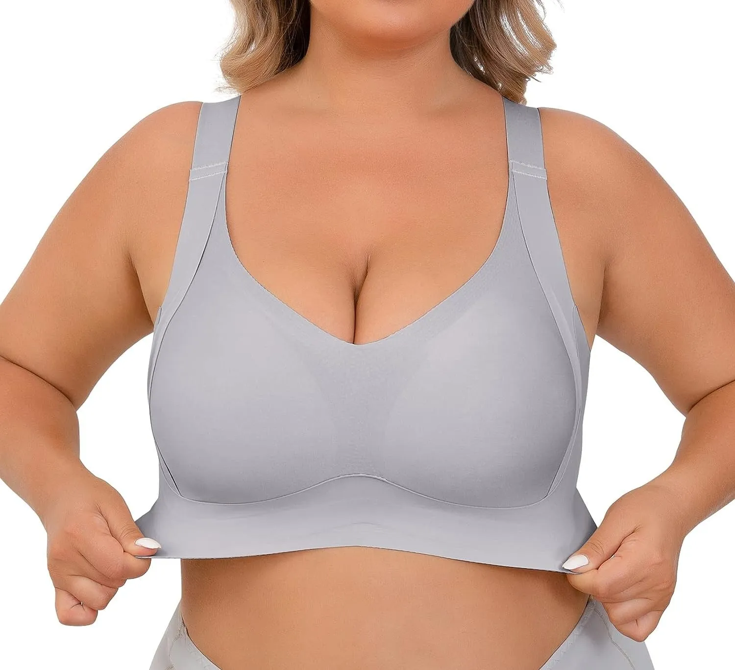 Shecurve®-Daily Comfort Wireless Shaper Bra-BLACK GREY SKIN