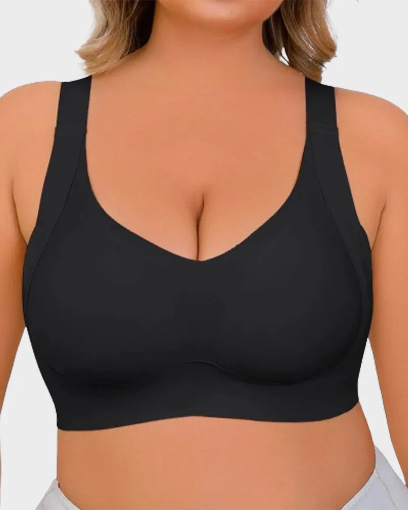 Shecurve®-Daily Comfort Wireless Shaper Bra-BLACK GREY SKIN