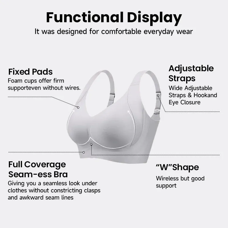 Shecurve®-Daily Comfort Wireless Shaper Bra-BLACK GREY SKIN