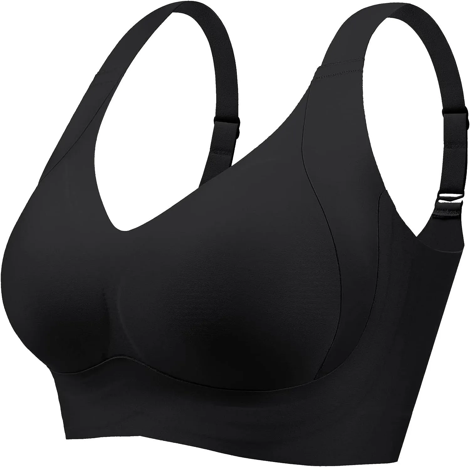 Shecurve®-Daily Comfort Wireless Shaper Bra-BLACK GREY SKIN