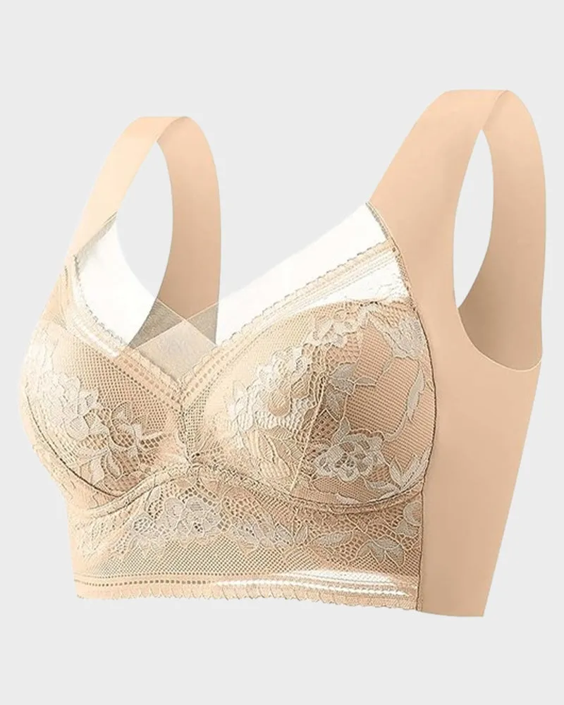 SheCurve® Wireless Comfort Lace Silk Push Up Bra