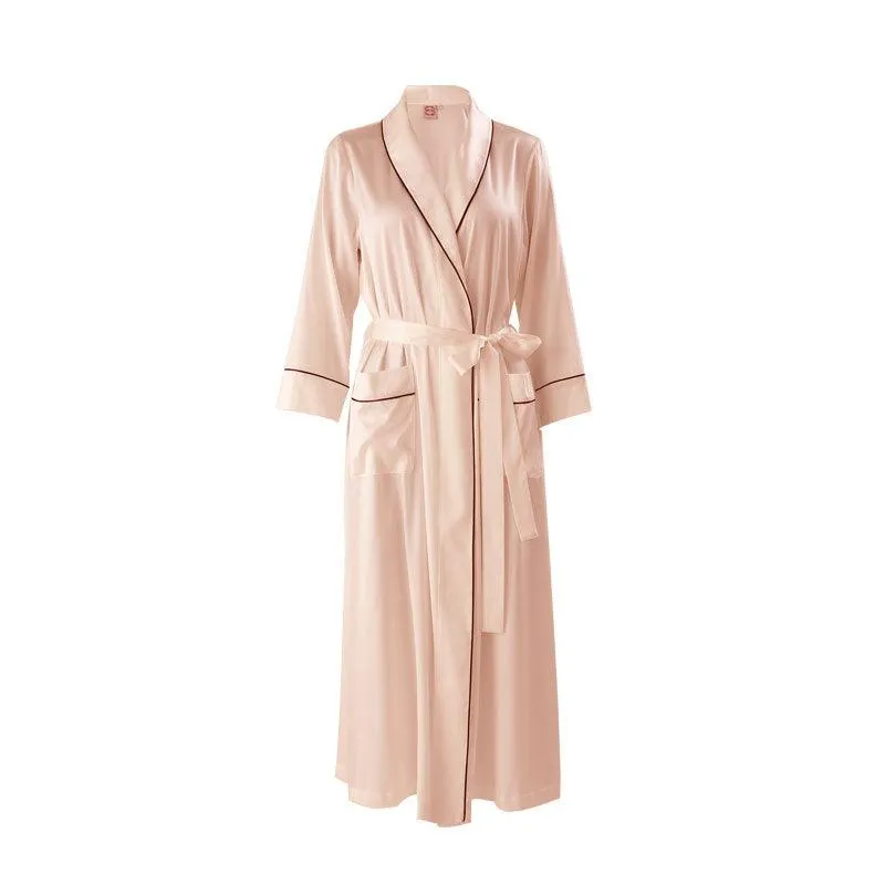 Silk Long Silk Full Length Breathably Silk Robe for Bridesmaids