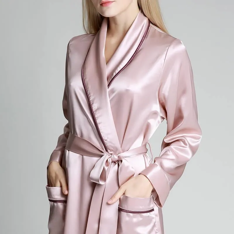 Silk Long Silk Full Length Breathably Silk Robe for Bridesmaids