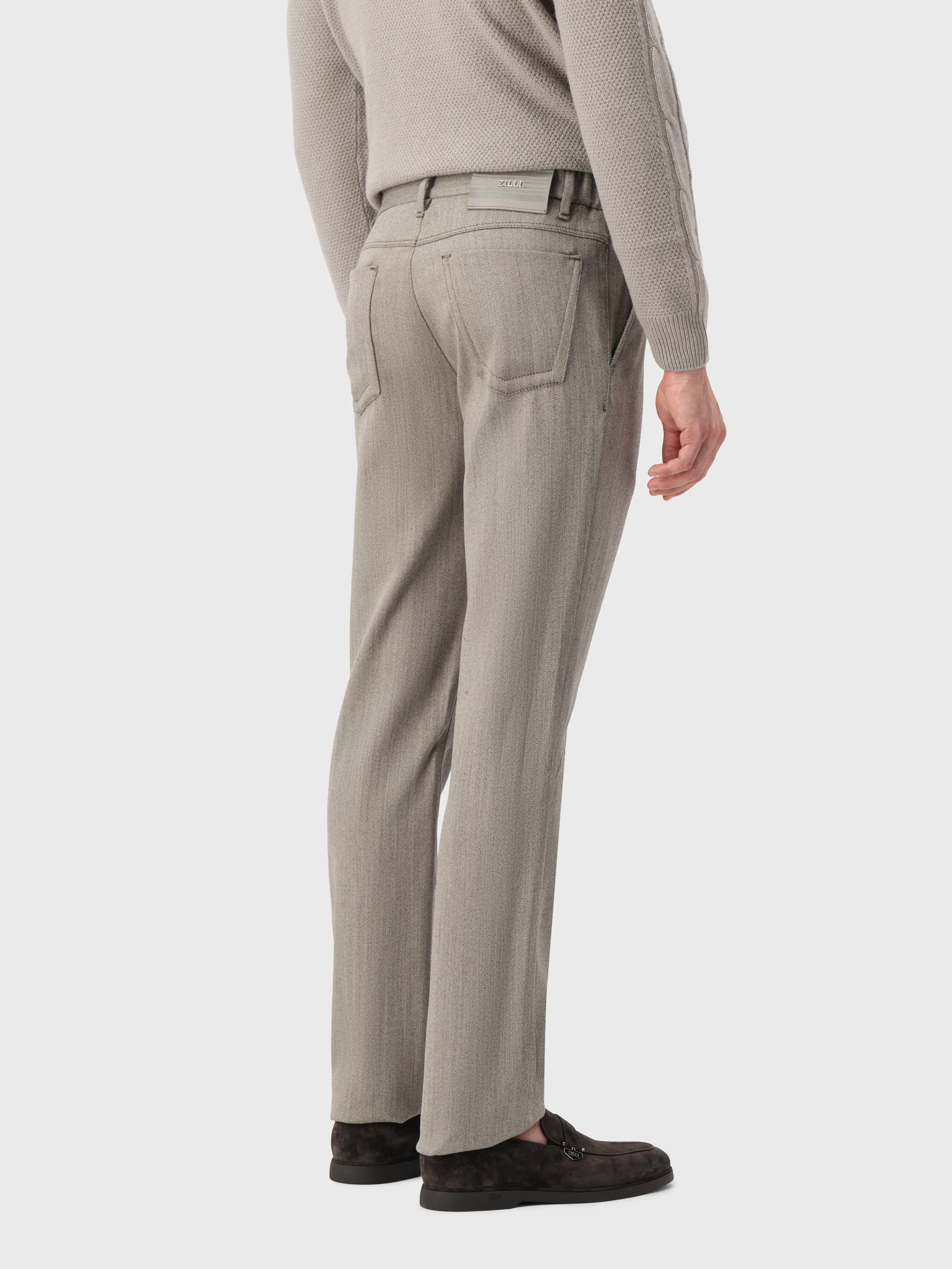 Slim Fit Trousers Taupe