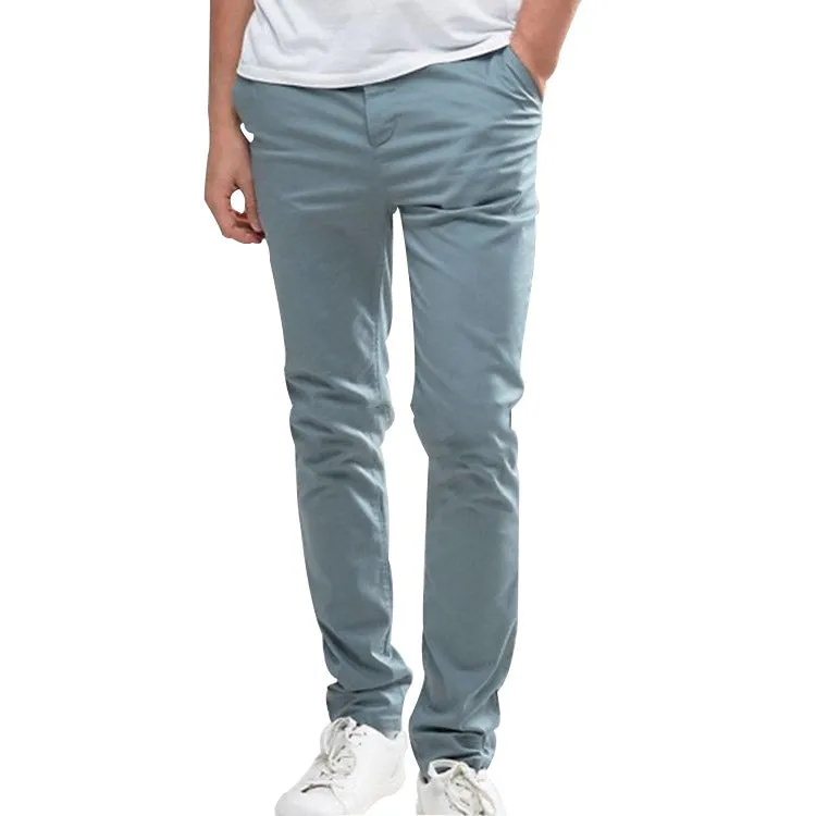 SM - Men 'Grey' Cotton Slim Fit Chino Pant SM868