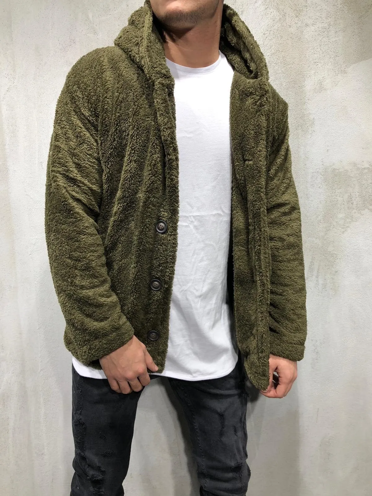 Sneakerjeans Khaki Sherpa Jacket A287