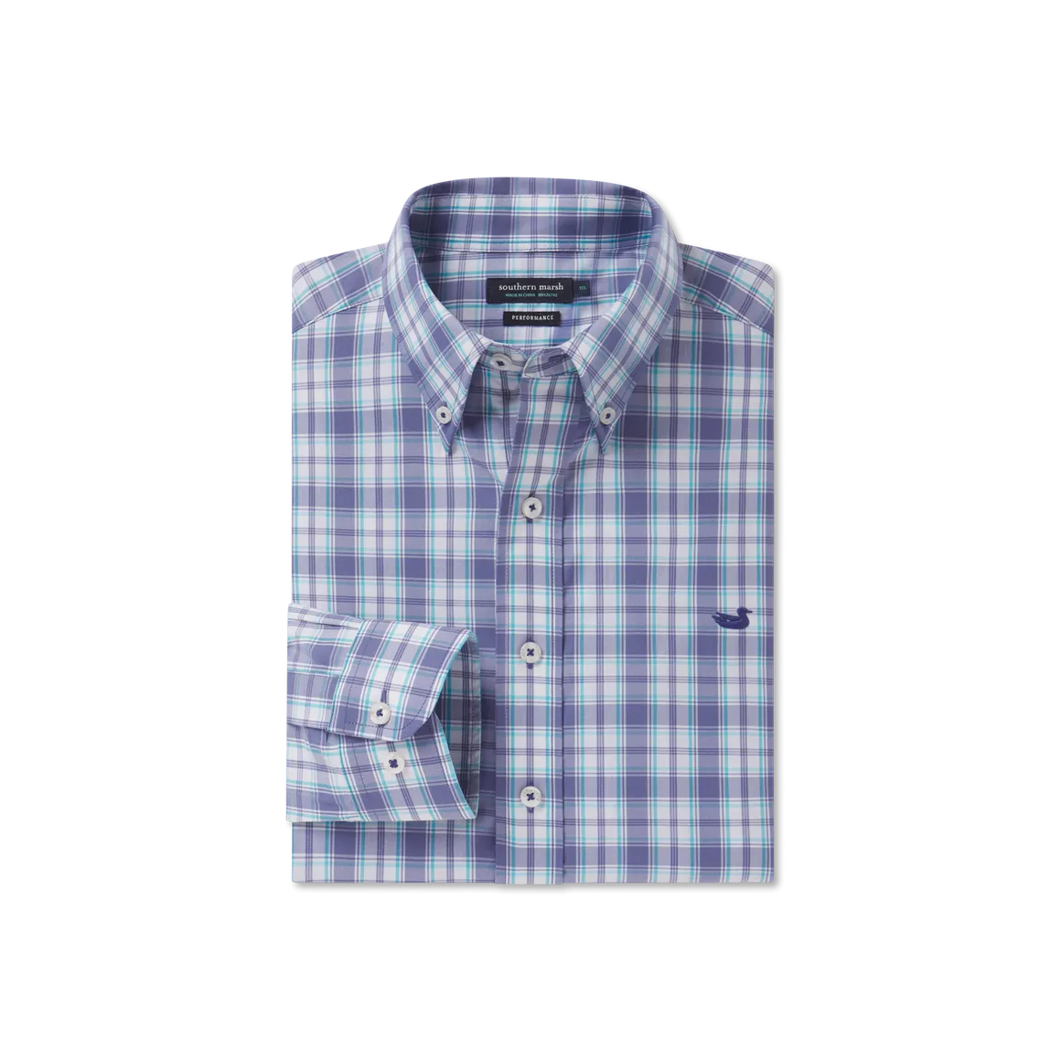 Southern Marsh Benton Performance Plaid Dress Shirt