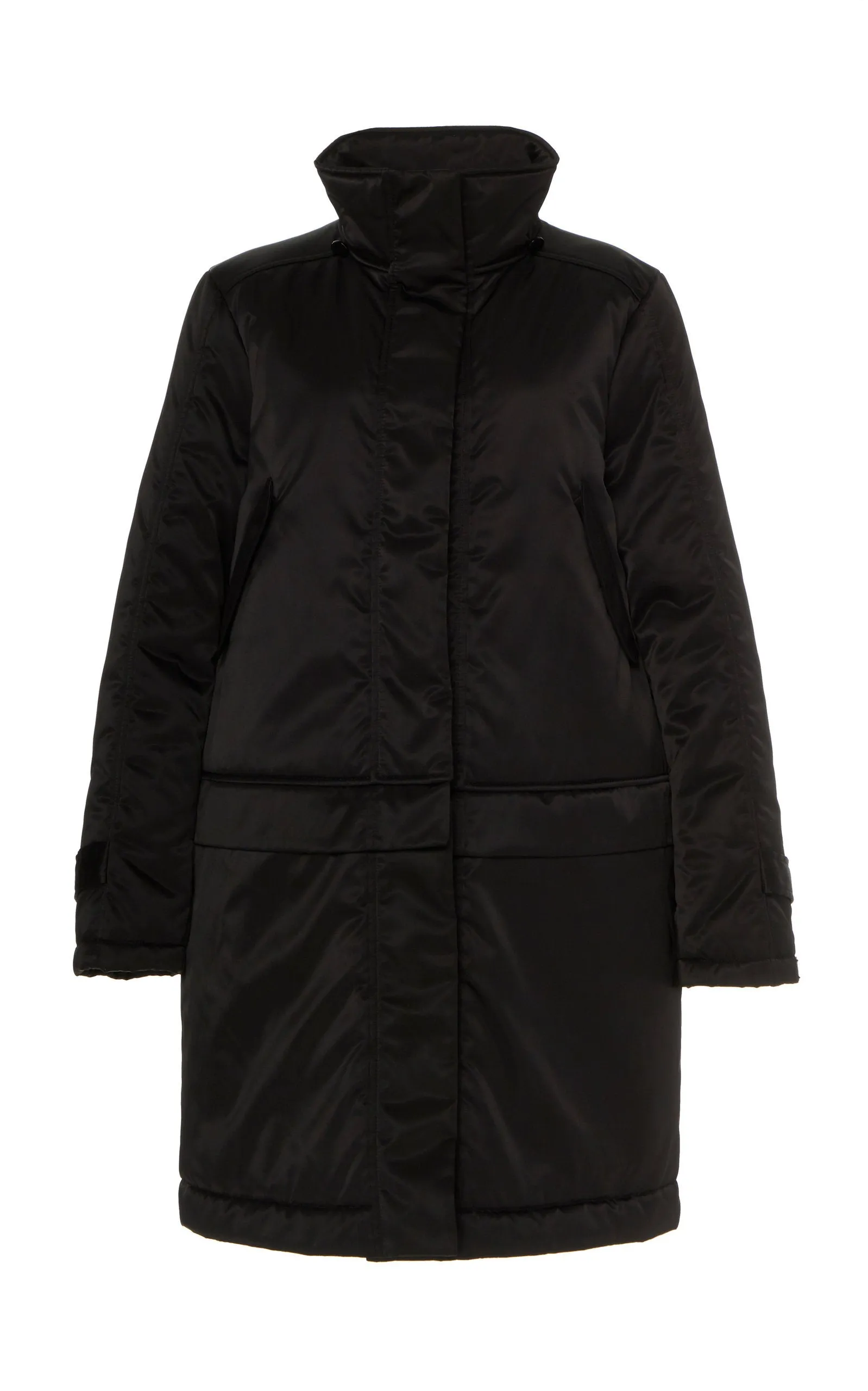 SUSTAINABLE CONVERTIBLE SATIN DOWN COAT