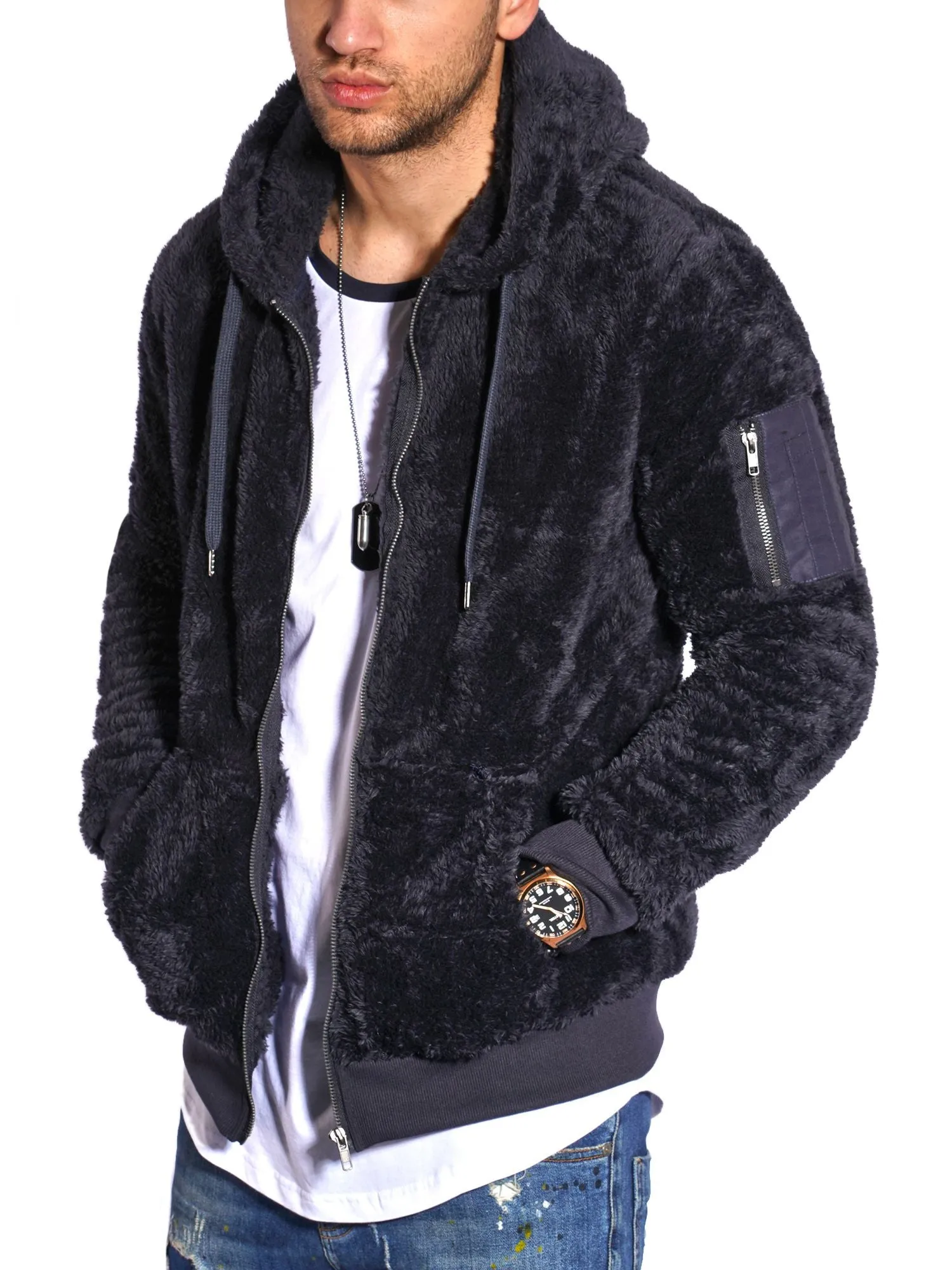 Teddy Fleecejacke Navy 21042