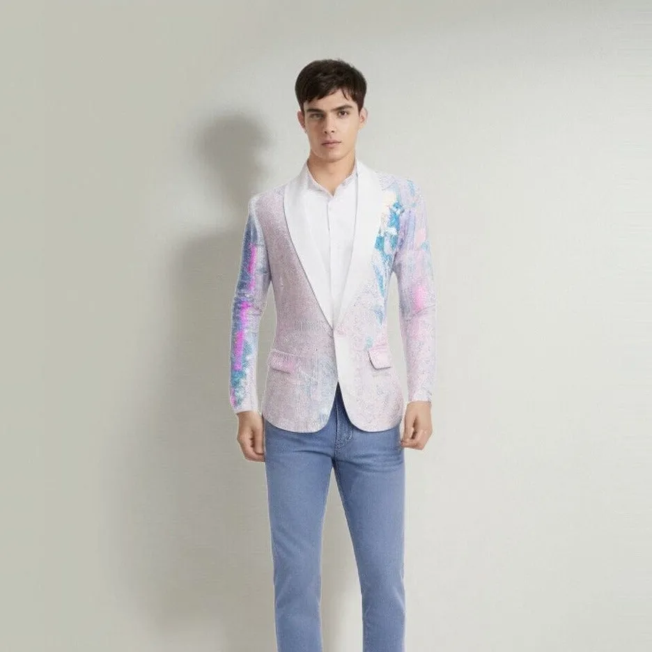 The Angelo Sequin Slim Fit Blazer Suit Jacket