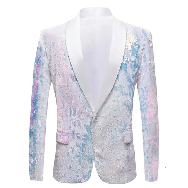 The Angelo Sequin Slim Fit Blazer Suit Jacket