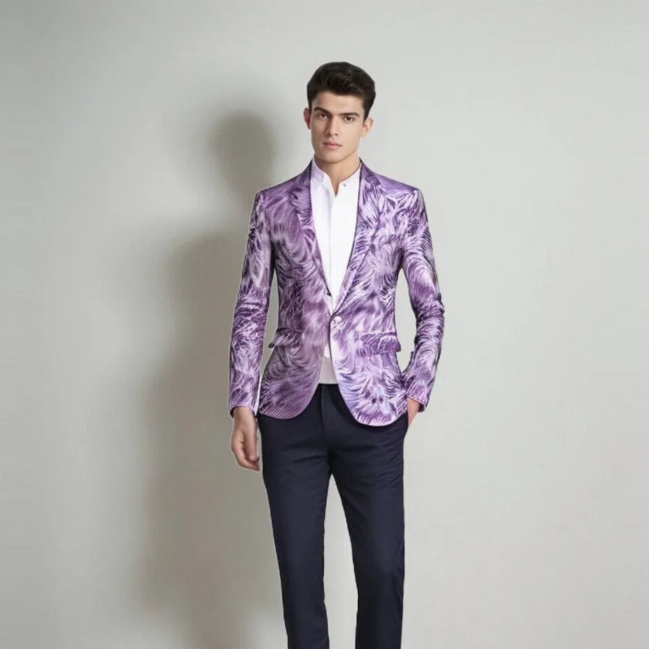 The Jasper Slim Fit Blazer Suit Jacket - Violet