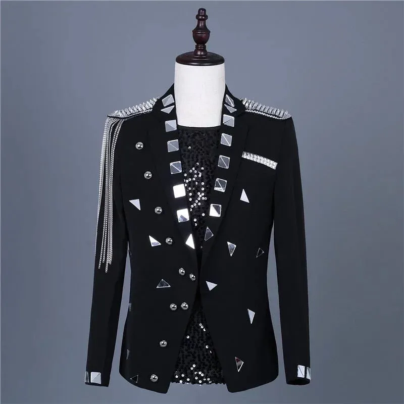 The Viktor Slim Fit Tassel Blazer Suit Jacket