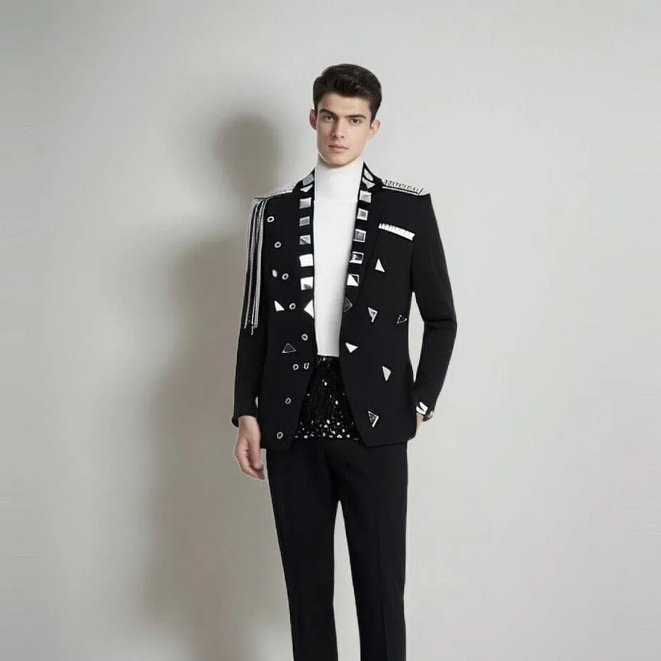 The Viktor Slim Fit Tassel Blazer Suit Jacket