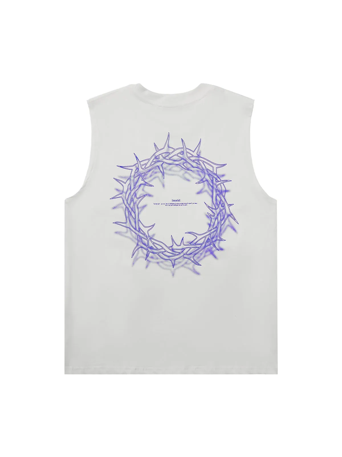 Thesupermade Thorn Ring Retro Font Street Rap Sleeveless Vest