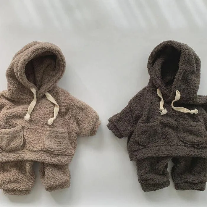 Thick Plush Hooded Set