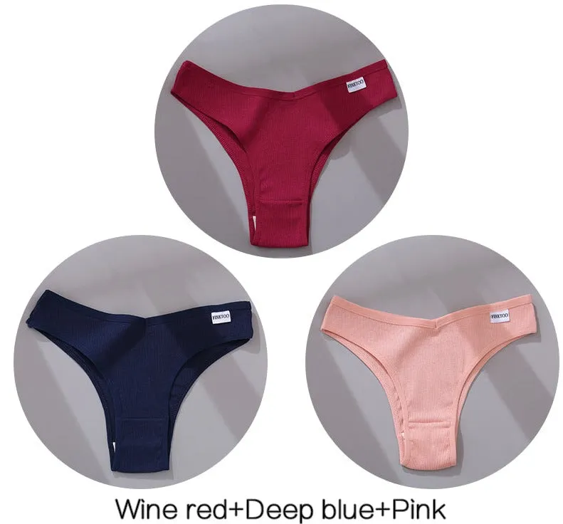 Thong Cotton Underwear (3pc)