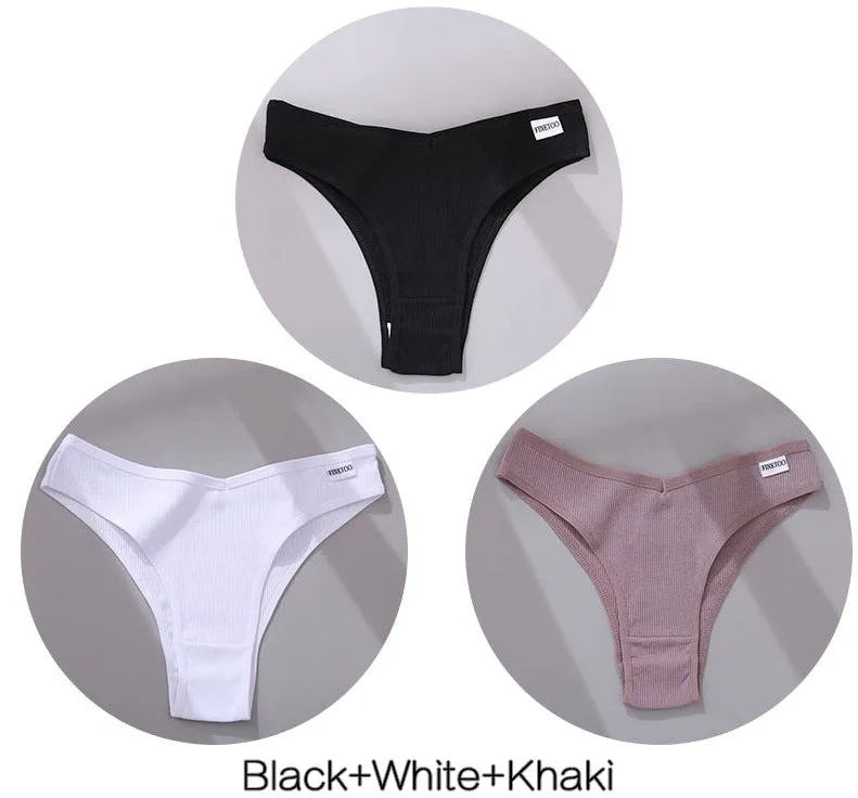 Thong Cotton Underwear (3pc)