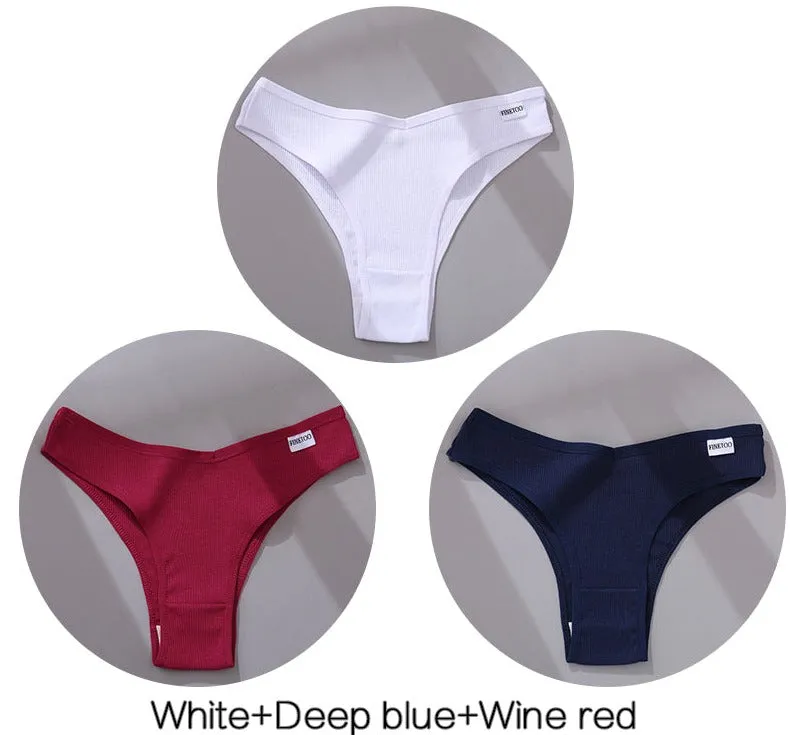 Thong Cotton Underwear (3pc)