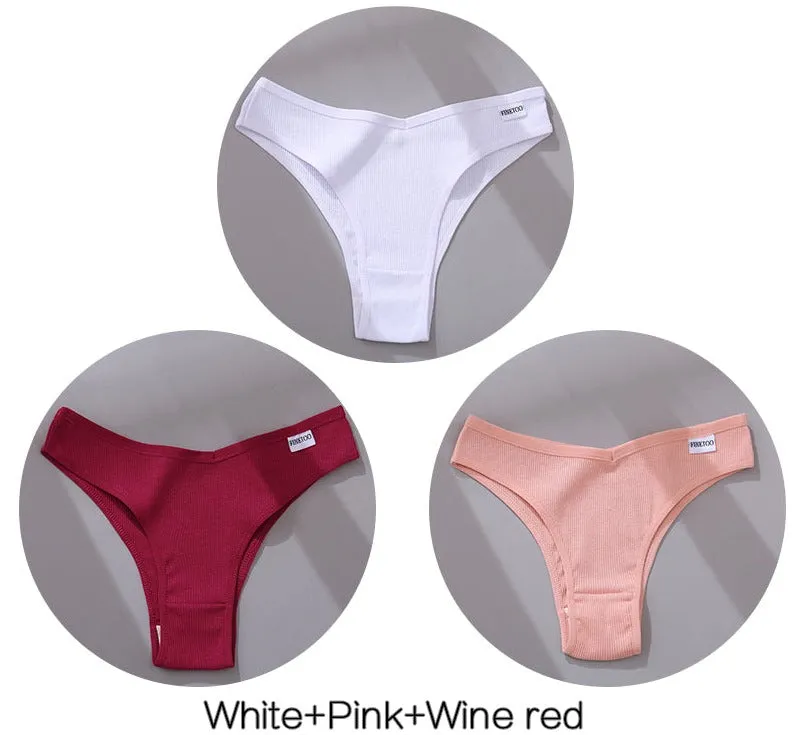 Thong Cotton Underwear (3pc)