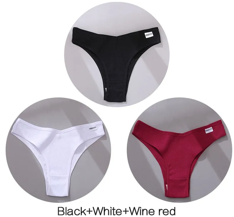 Thong Cotton Underwear (3pc)