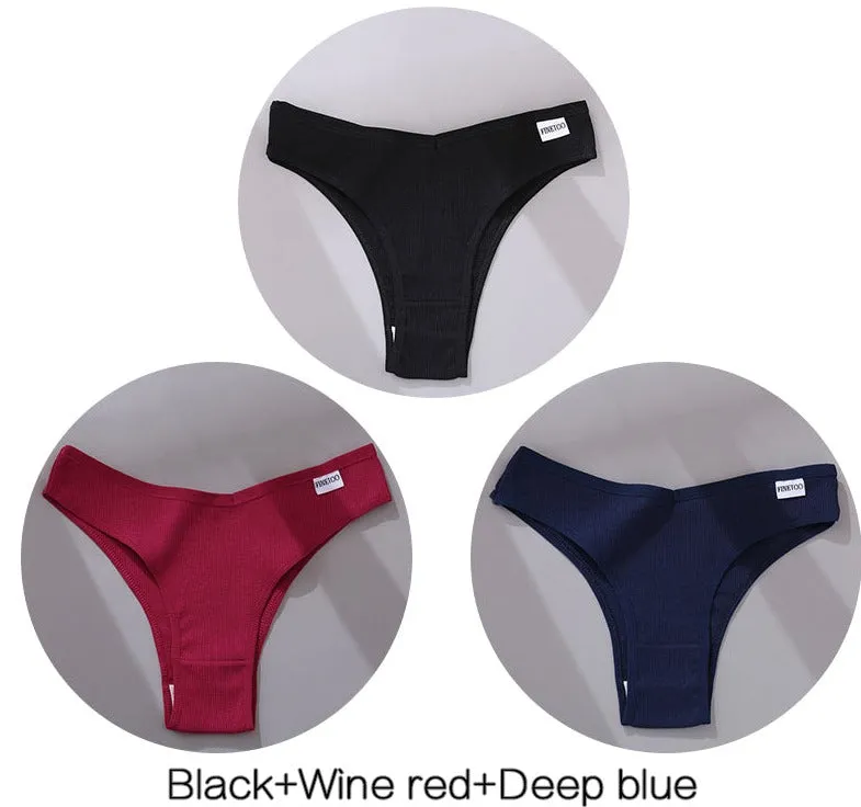 Thong Cotton Underwear (3pc)