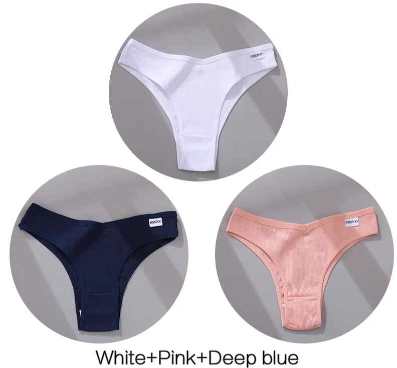 Thong Cotton Underwear (3pc)