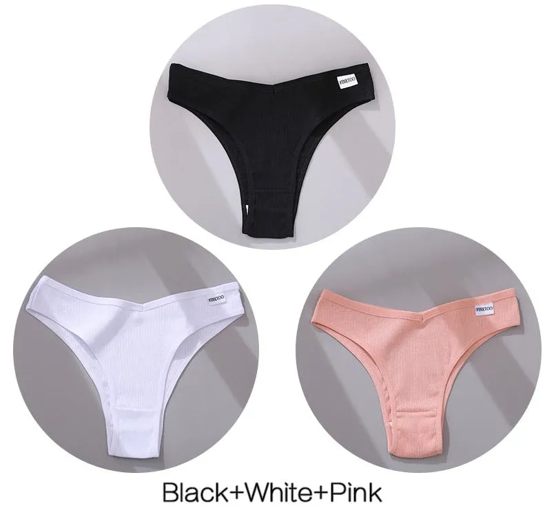 Thong Cotton Underwear (3pc)