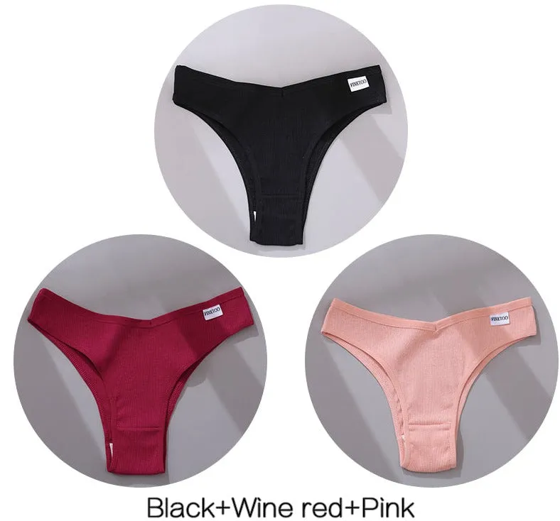 Thong Cotton Underwear (3pc)