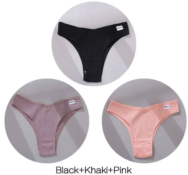 Thong Cotton Underwear (3pc)