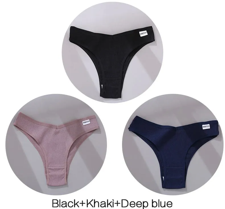 Thong Cotton Underwear (3pc)