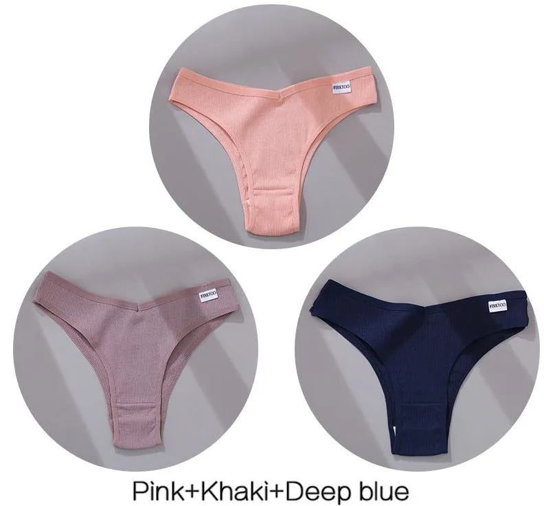 Thong Cotton Underwear (3pc)