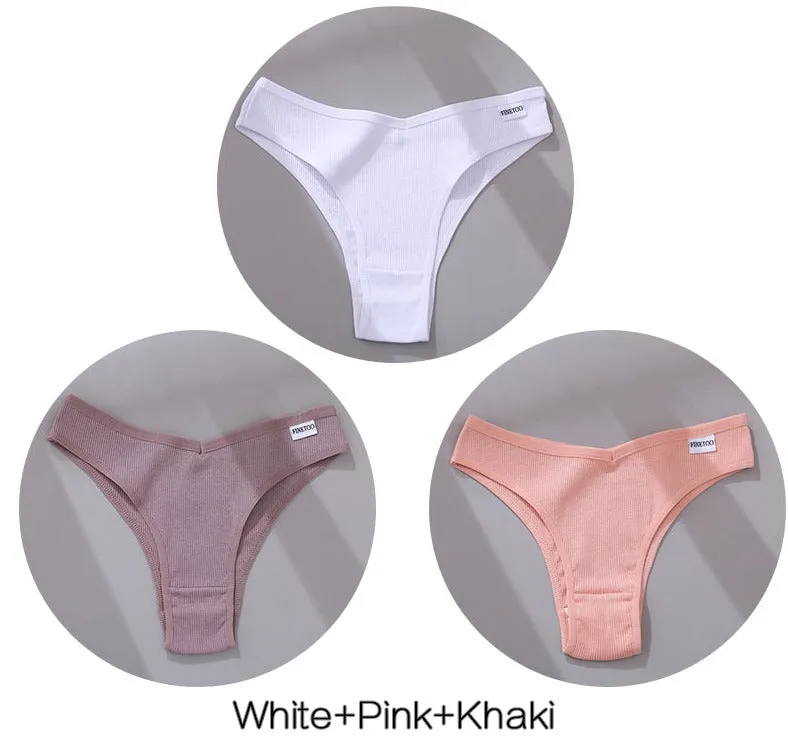 Thong Cotton Underwear (3pc)