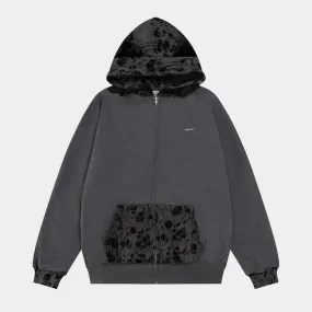 Velvet Glow | Oversized Zipper Hoodie