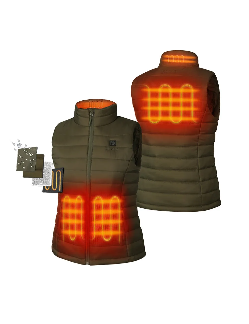 Women's Classic Heated Vest - Green