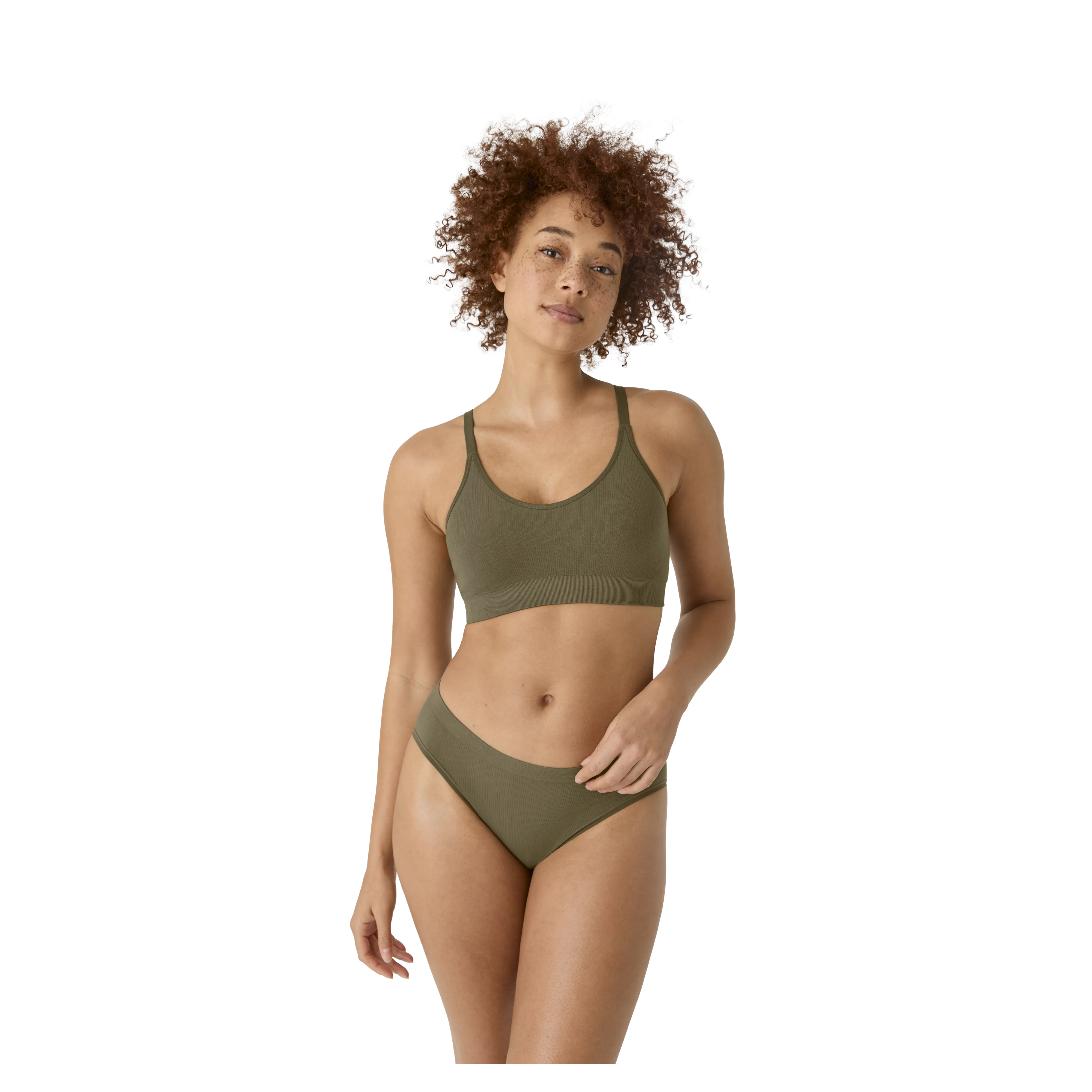 Women's Seamless Scoop Bralette   Brief