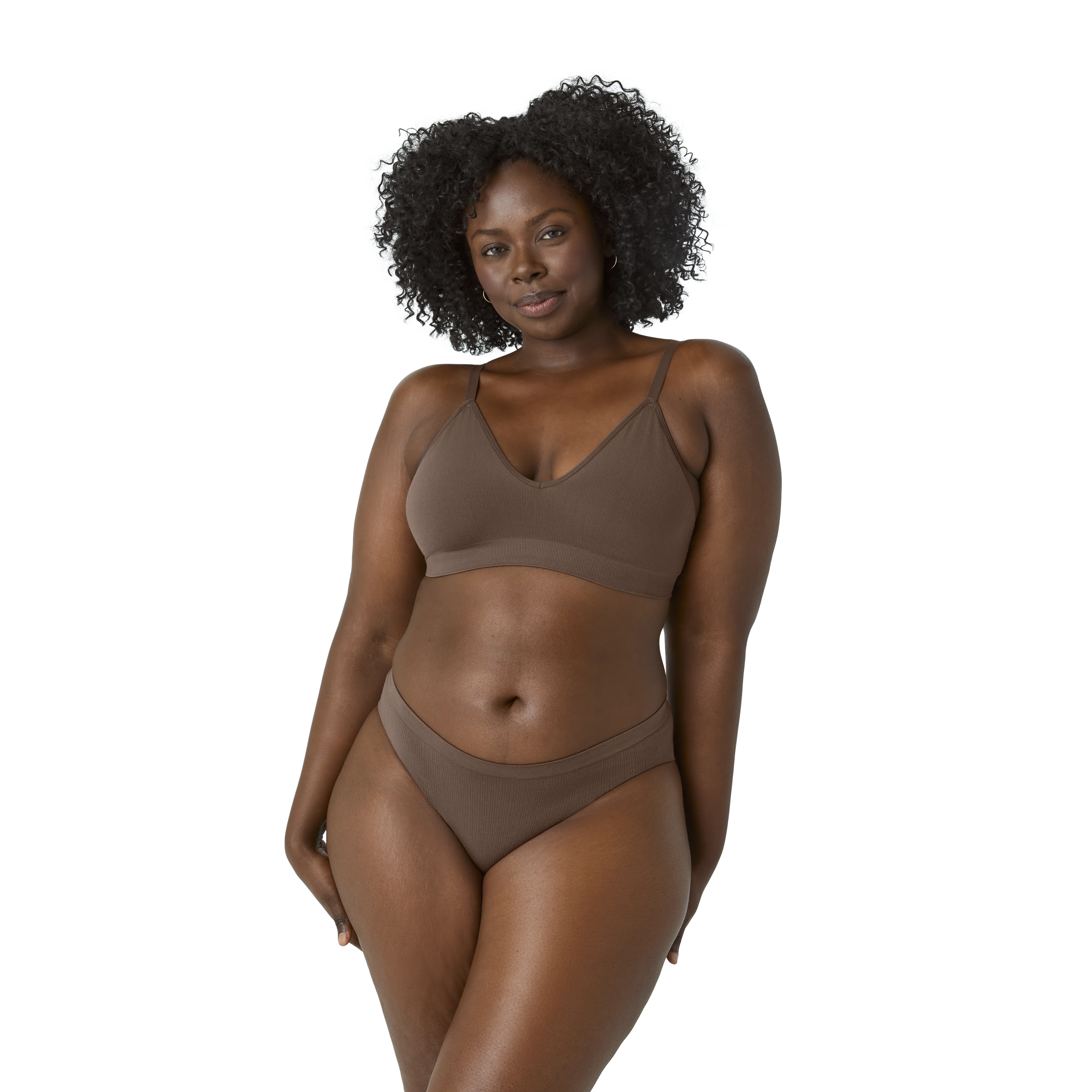 Women's Seamless Triangle Bralette   Brief