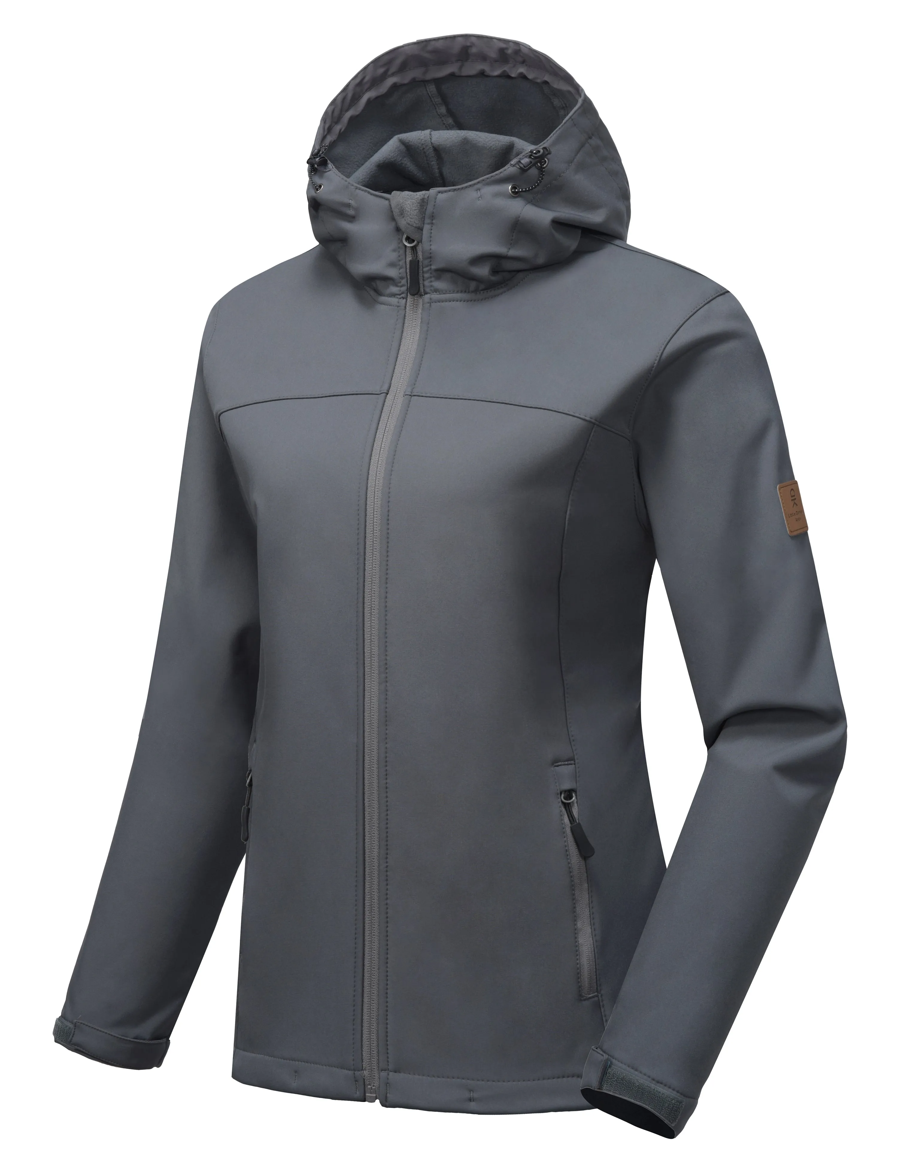 Women's Softshell Jacket Hooded Windproof Fleece Lined Jackets