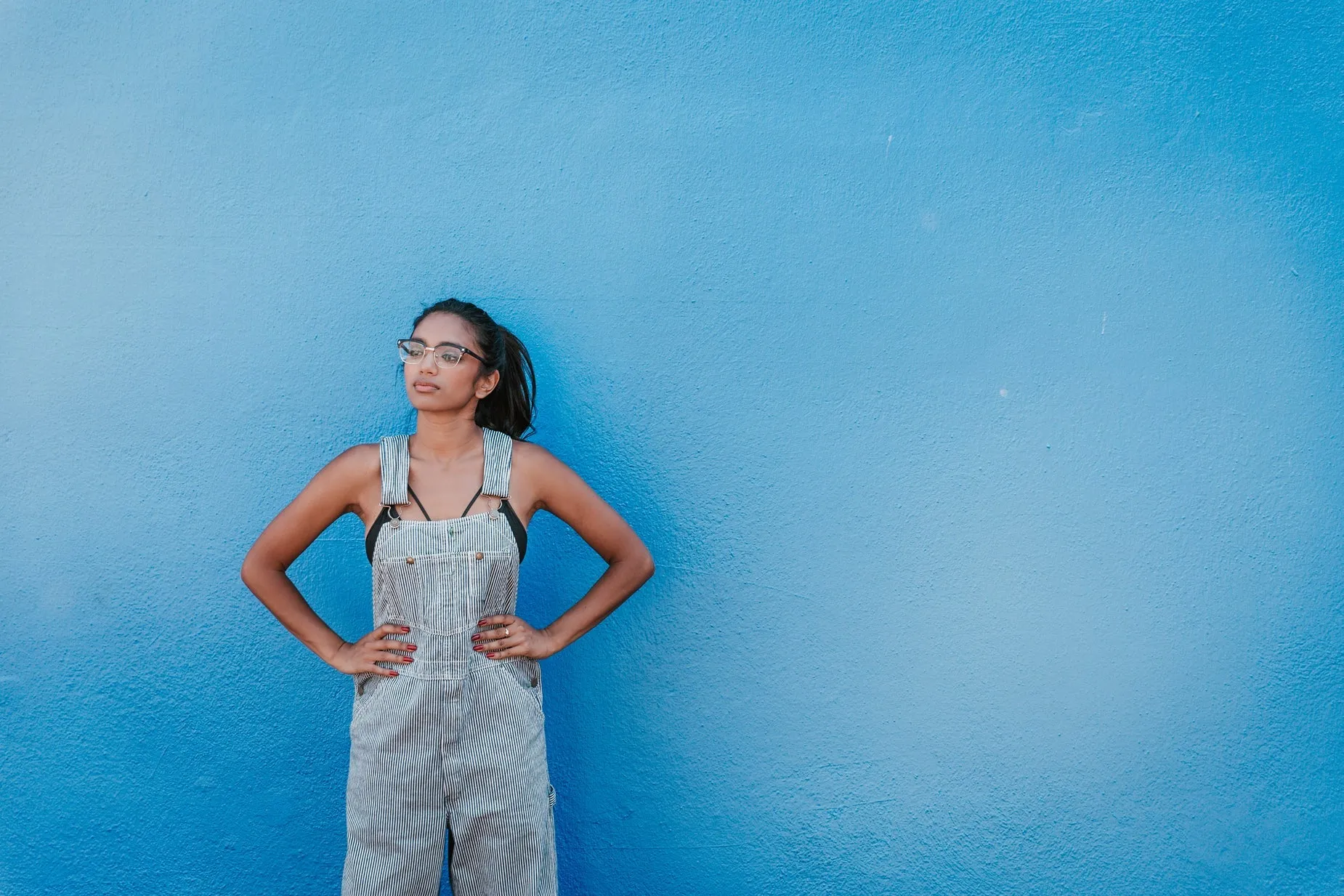 Women's Stripy Dungarees