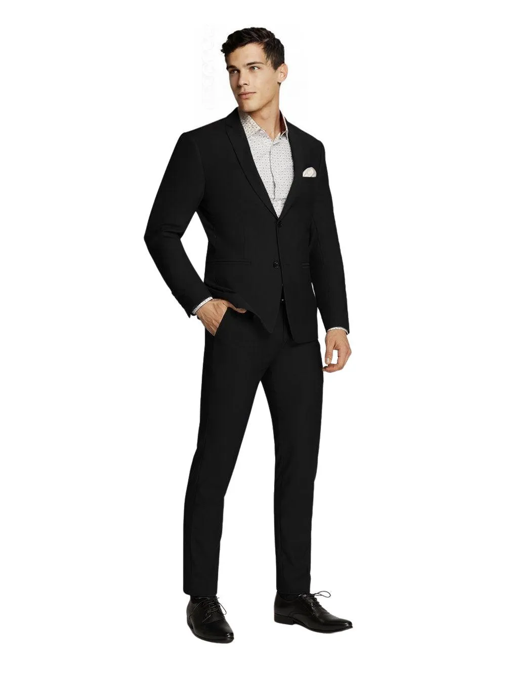 Zander Black Slim Suit