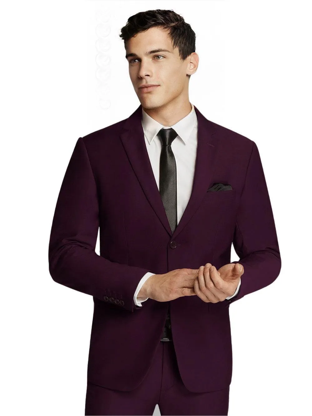 Zander Dark Purple Slim Suit